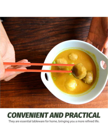 4 Pares de Palillos de Silicona SHOWERORO Resistentes al Calor