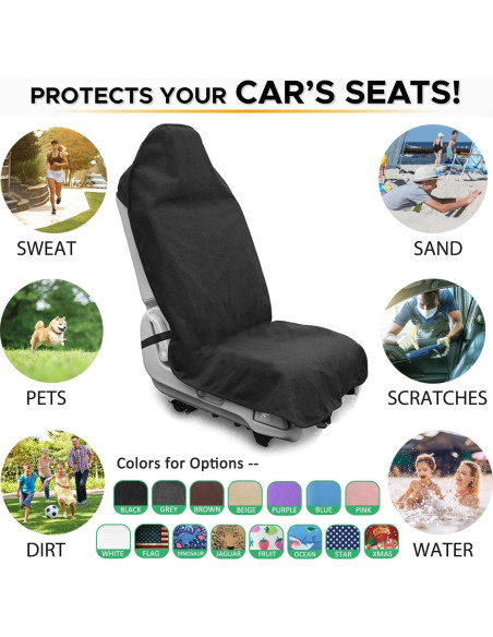 Funda de Asiento de Coche DECKALY Impermeable Ajuste Universal