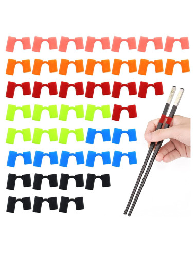 42 Piezas Ayudantes de Palillos Reutilizables Aswewamt