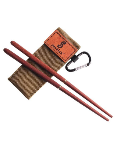 Juego de Palillos Plegables Menolana - Madera Rosa 21 cm