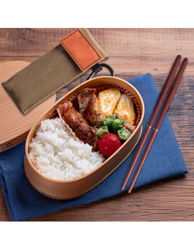 Juego de Palillos Plegables Menolana - Madera Rosa 21 cm