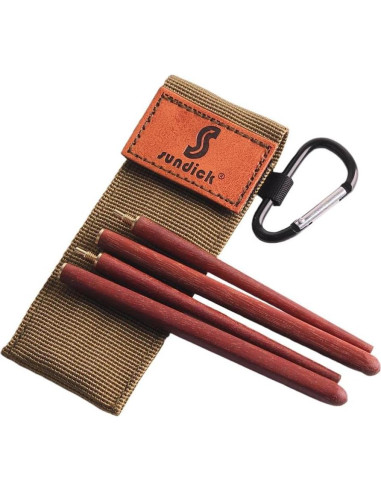 Juego de Palillos Plegables Menolana - Madera Rosa 21 cm