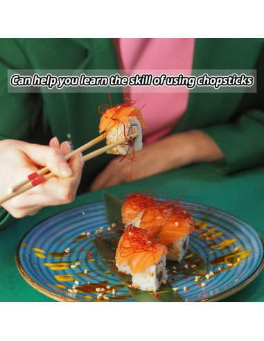 24 Piezas Ayudantes Reutilizables de Palillos Plásticos Negros