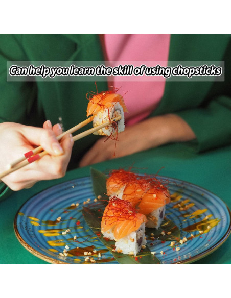 24 Piezas Ayudantes Reutilizables de Palillos Plásticos Negros