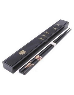 Palillos Japoneses Portátiles JapanBargain 3640 con Estuche Negro