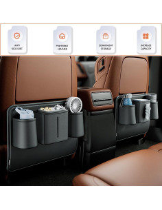 Bolsa de Almacenamiento Tumecos SND11 para Asiento de Auto Negro 2