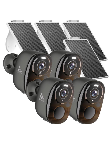 4 Cámaras de Seguridad Inalámbricas RICHCHO 2K Solar IP65