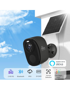 4 Cámaras de Seguridad Inalámbricas RICHCHO 2K Solar IP65 2