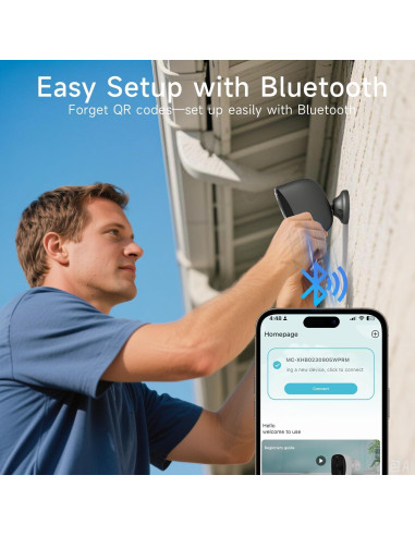 4 Cámaras de Seguridad Inalámbricas RICHCHO 2K Solar IP65