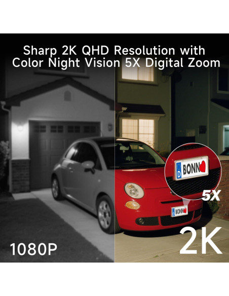 4 Cámaras de Seguridad Inalámbricas RICHCHO 2K Solar IP65