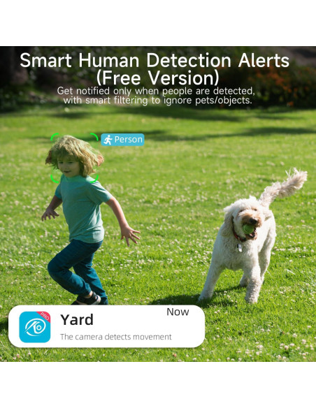 4 Cámaras de Seguridad Inalámbricas RICHCHO 2K Solar IP65