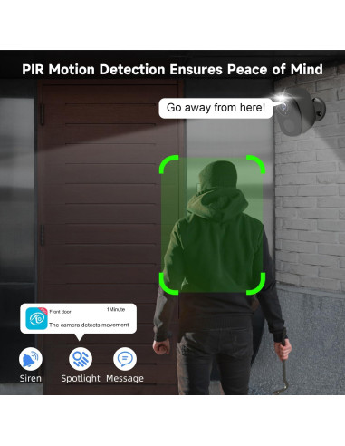 4 Cámaras de Seguridad Inalámbricas RICHCHO 2K Solar IP65