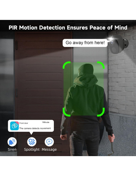 4 Cámaras de Seguridad Inalámbricas RICHCHO 2K Solar IP65
