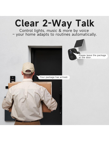 4 Cámaras de Seguridad Inalámbricas RICHCHO 2K Solar IP65