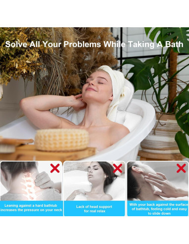 Almohada de Baño de Cuerpo Completo sxiiro 39x16 cm