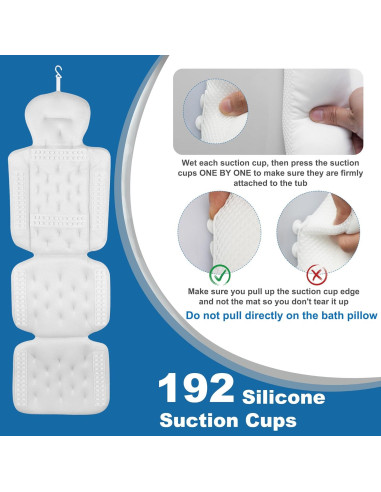 Almohada de Baño de Cuerpo Completo sxiiro 39x16 cm