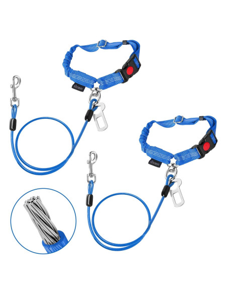Cinturón de Seguridad para Perros CHZUOBER 2 en 1 Alta Resistencia