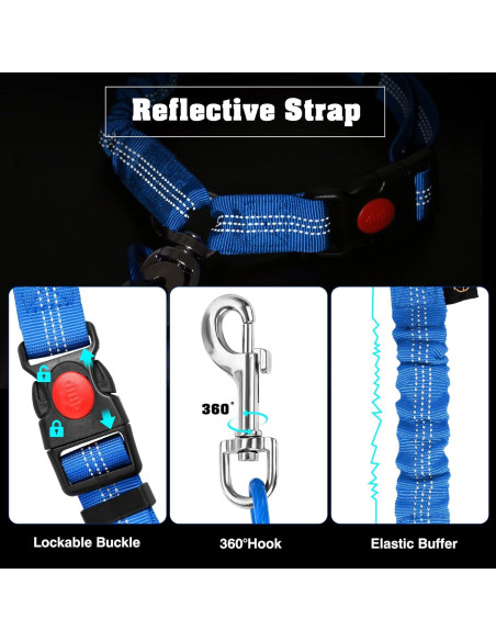 Cinturón de Seguridad para Perros CHZUOBER 2 en 1 Alta Resistencia