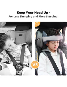 Banda Soporte Cabeza Auto Niños StoHua Ajustable Gris 2