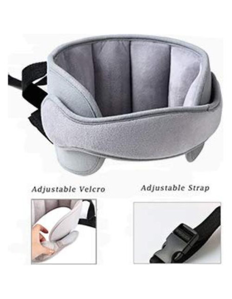 Soporte de Cabeza para Asiento de Auto Infantil Gris - Ajustable