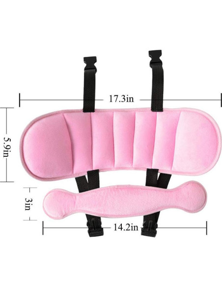 Soporte de Cabeza para Asiento de Auto Infantil Gris - Ajustable