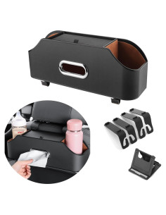 Organizador de Asiento Trasero de Coche WedFeir Negro
