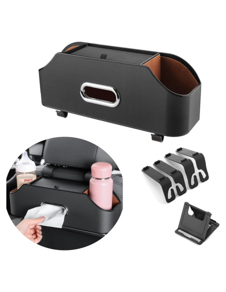 Organizador de Asiento Trasero de Coche WedFeir Negro