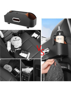 Organizador de Asiento Trasero de Coche WedFeir Negro 2
