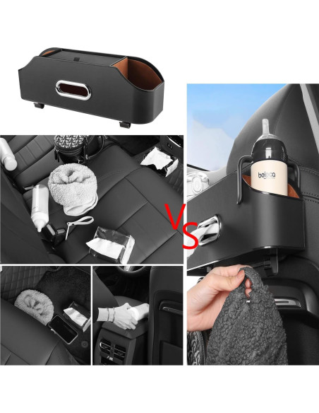 Organizador de Asiento Trasero de Coche WedFeir Negro