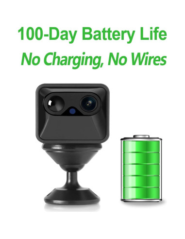 Cámara de Seguridad WKX W-A2 2K con SD 64GB y Batería 100d