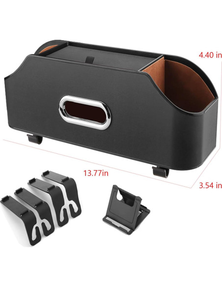 Organizador de Asiento Trasero de Coche WedFeir Negro