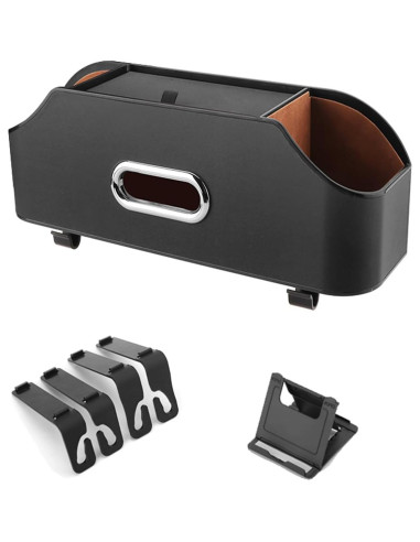 Organizador de Asiento Trasero de Coche WedFeir Negro