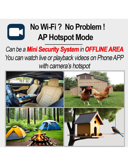 Cámara de Seguridad WKX W-A2 2K con SD 64GB y Batería 100d