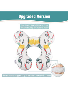 Almohada de Viaje para Bebé Vocheer Conejo Algodón 2