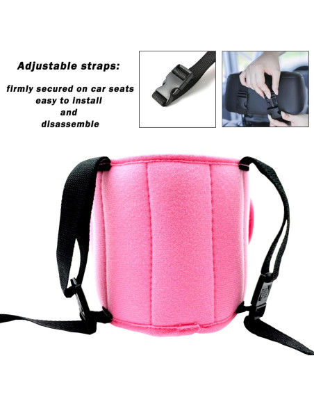 Banda Soporte Cabeza Silla Auto Niños Rosa Caricatura
