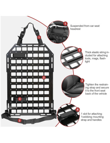 Panel Molle Táctico OEMASSIVE para Vehículos - Organizador