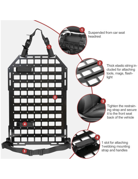 Panel Molle Táctico OEMASSIVE para Vehículos - Organizador