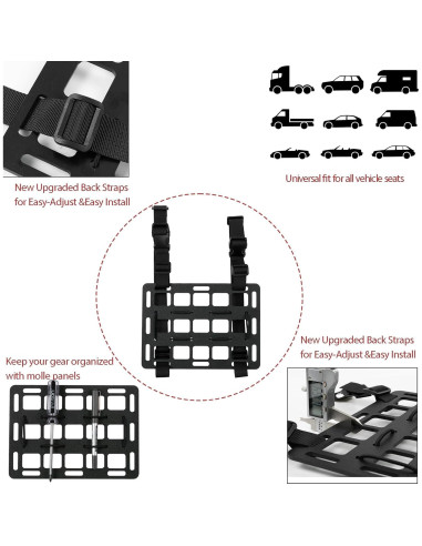 Panel Molle Táctico OEMASSIVE para Vehículos - Organizador