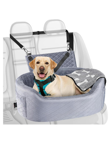 Asiento de Coche para Perros SIVEIS Grande Gris 65 cm