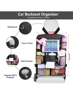 Organizador de Asiento Trasero Reserwa con Soporte para Tableta y 8 Bolsillos 2