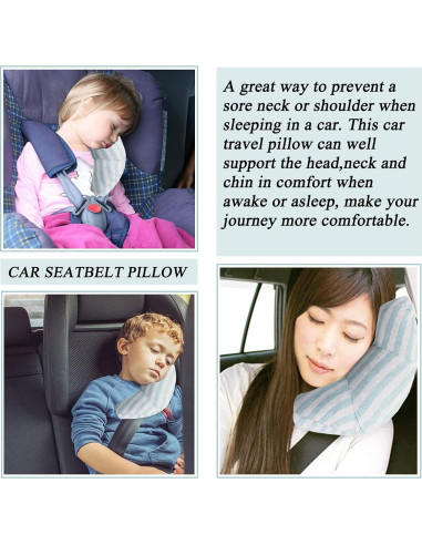 Cojín de Viaje para Coche WenMei Soporte Cuello Niños Verde