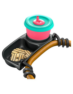 Bandeja para bocadillos Swanoo con soporte para tazas - Gris