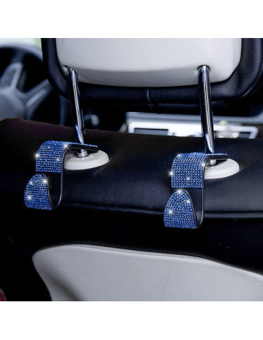 4 Ganchos para Reposacabezas de Auto Osilly Azul