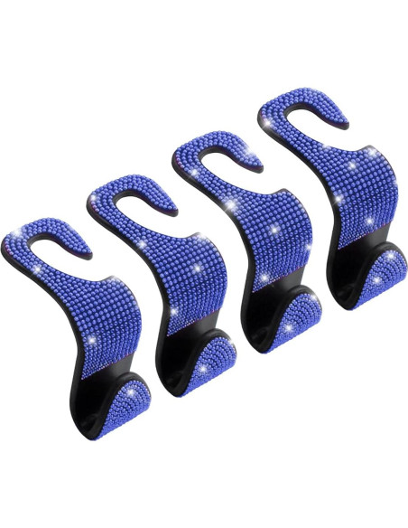 4 Ganchos para Reposacabezas de Auto Osilly Azul