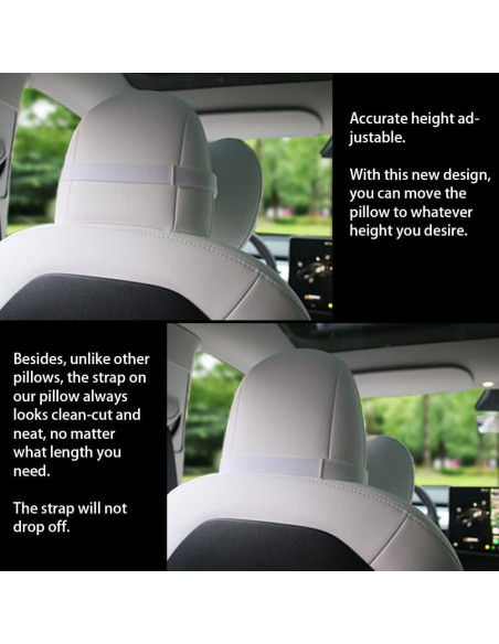 Almohada de Cuello Ajustable TESBEAUTY para Coche - 2 Piezas