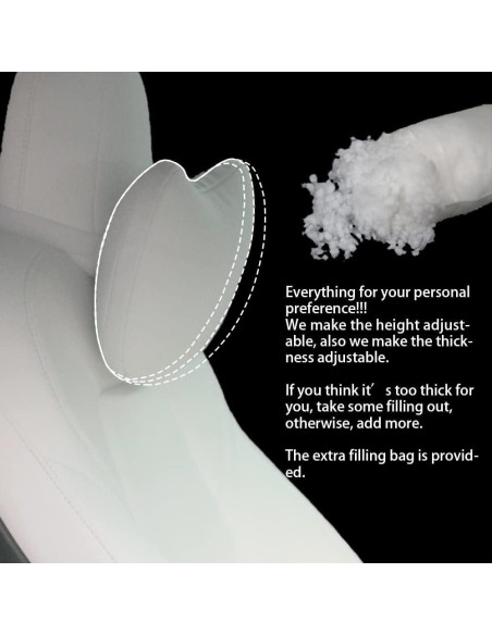 Almohada de Cuello Ajustable TESBEAUTY para Coche - 2 Piezas