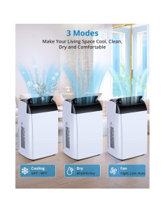Aire Acondicionado Portátil 12000 BTU Towallmark 3 en 1 Blanco 2