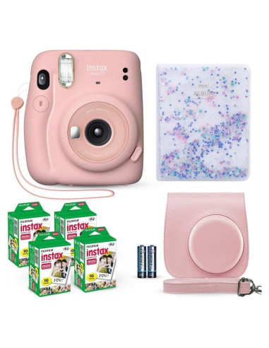 Cámara Instantánea Fujifilm Instax Mini 11 Rosa + 40 Películas