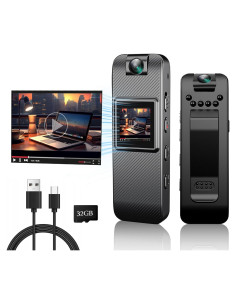 Cámara Corporal HD 1080P FUXGZ con Tarjeta SD 32GB