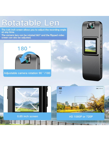 Cámara Corporal HD 1080P FUXGZ con Tarjeta SD 32GB